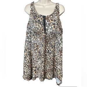 Leopard Print Swim Top Tankini